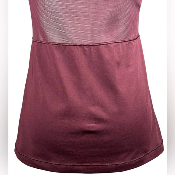 Lululemon | Burgundy Mesh Racerback Tank Top with Built-In Bra - Picture 4 of 6
